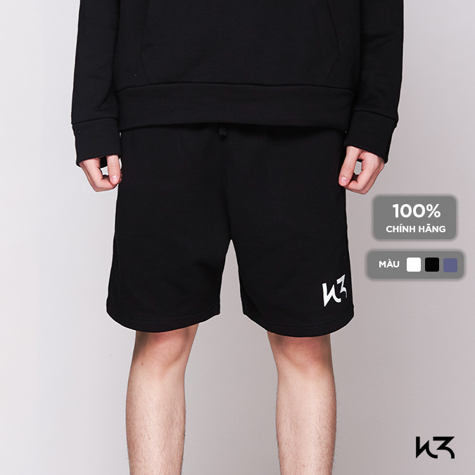 Quần Shorts nam W3 ComFy Felt Shorts chất liệu Nỉ, 3 màu đen, trắng, ghi xanh