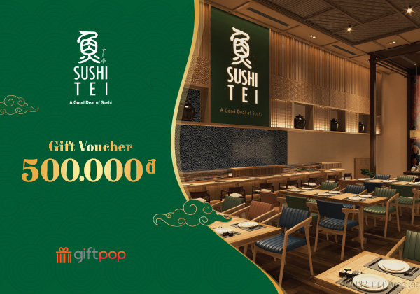 Phiếu quà tặng sushi tei 500k