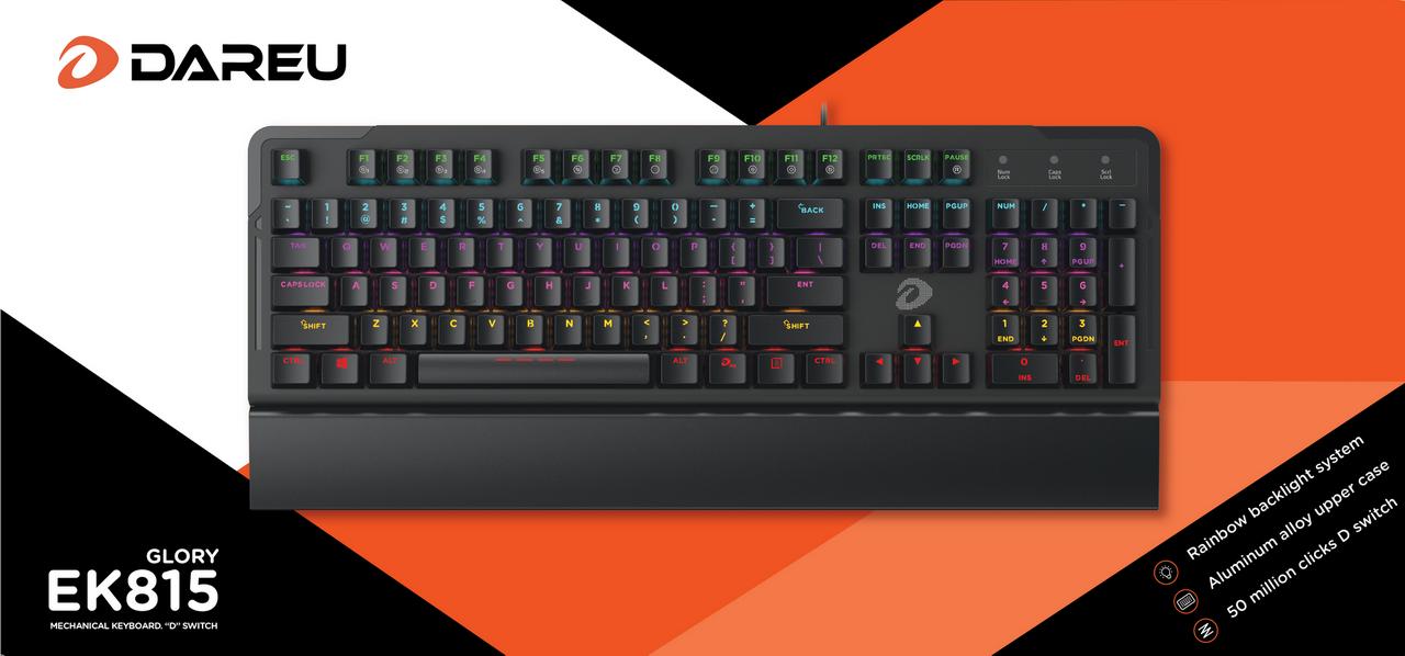 Bàn phím cơ gaming dareu ek815 104key