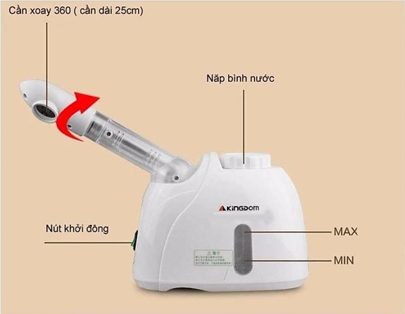 Máy xông hơi mặt nóng mini cao cấp - tặng kèm quà túi thảo dược xông mặt