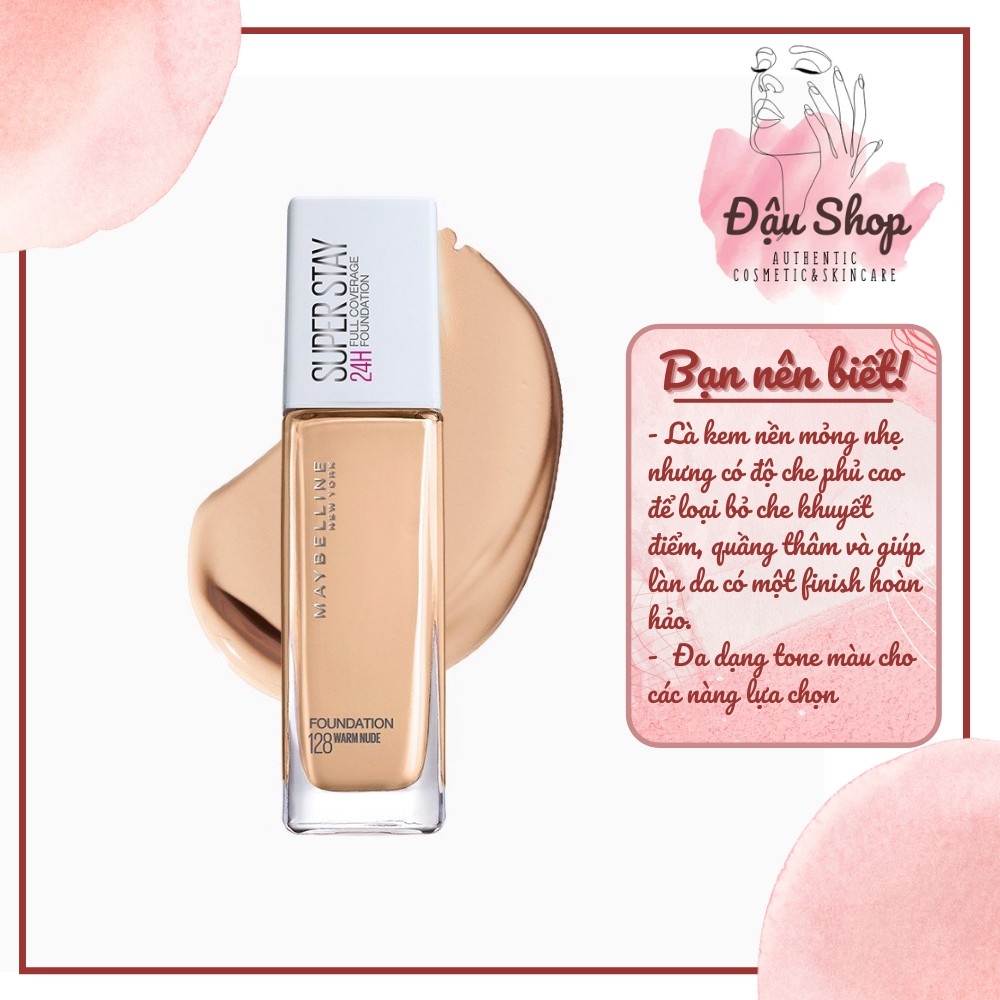 Kem Nền Lâu Trôi Superstay Long Lasting Full Coverage Foundation Maybelline New York 30ml (nắp trắng)
