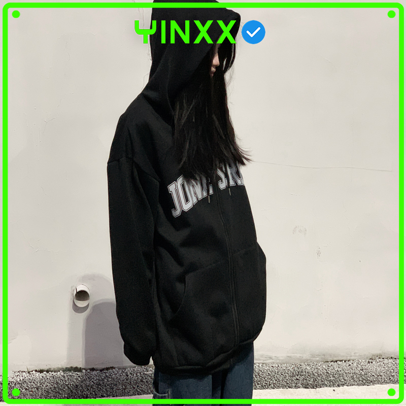 Áo khoác hoodie nam nữ form rộng Yinxx, áo nỉ hoddie zip unisex HDZ804