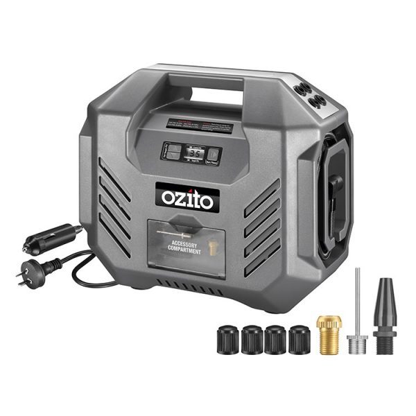 [HCM]MÁY BƠM HƠI XÁCH TAY DÙNG NGUỒN 12V/240V HIỆU OZITO DPI-5000 MỚI 100% NHẬP KHẨU ÚC