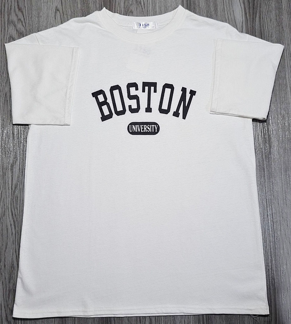 FREE SHIP - HÀNG HOT -Áo thun, áo phông cá tính Unisex họa tiết BOSTON tay lỡ form rộng in hình cá tính, áo phông Unisex nam nữ, áo thun Unisex Freesize tay lửng