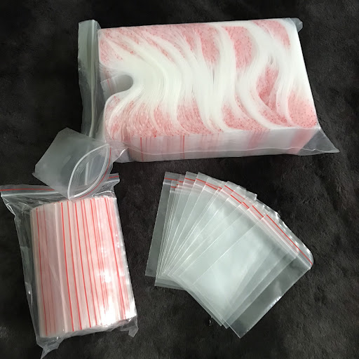 200g - TÚI ZIP CHỈ ĐỎ loại dày đẹp -Đựng thực phẩm , thuoc men- rất tiện dụng- Ấn vào chọn size
