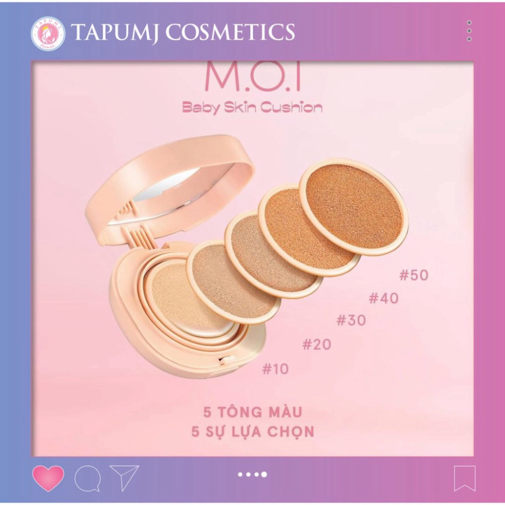 Phấn Nước 5M Baby Skin Cushion Hồ Ngọc Hà phan nuoc moi ho ngoc ha