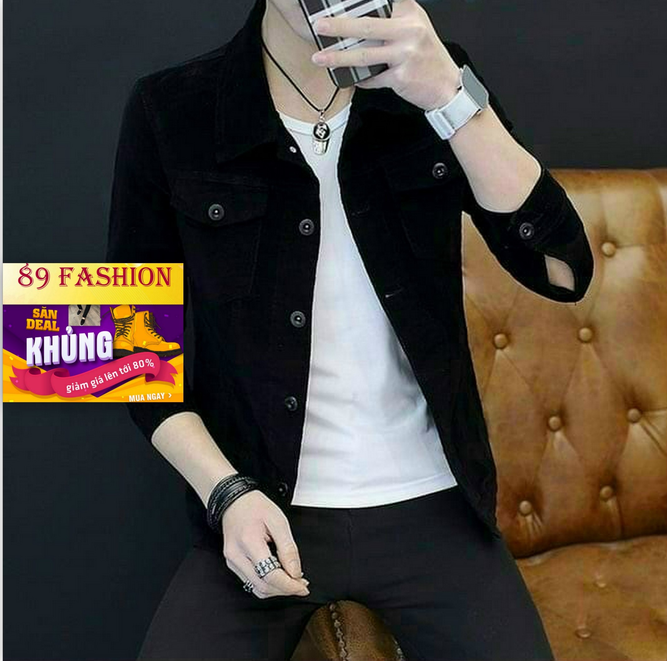 áo khoác kaki jean nam cao cấp năng động cao cấp thiết kế MKV001 89FASHION đơn giản trẻ trung hàng chuẩn shop cao cấp hàng hiệucá tính thời trang 89FASHION AN an0014