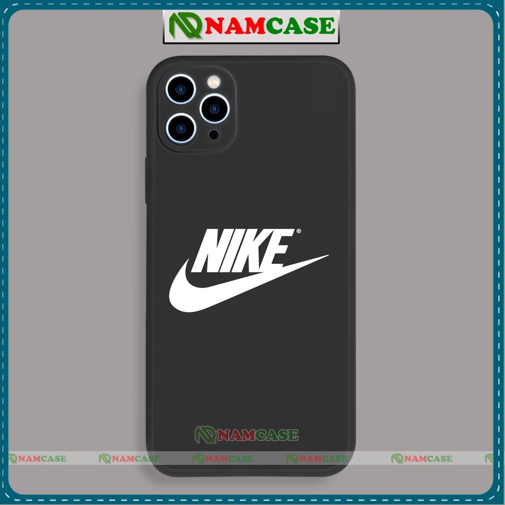 Ốp lưng iphone Nike cạnh viền vuông silicon mềm dẻo bảo vệ camera cho iphone 6/6s/7/8/X/XS/XR/11/12/13 Pro Plus