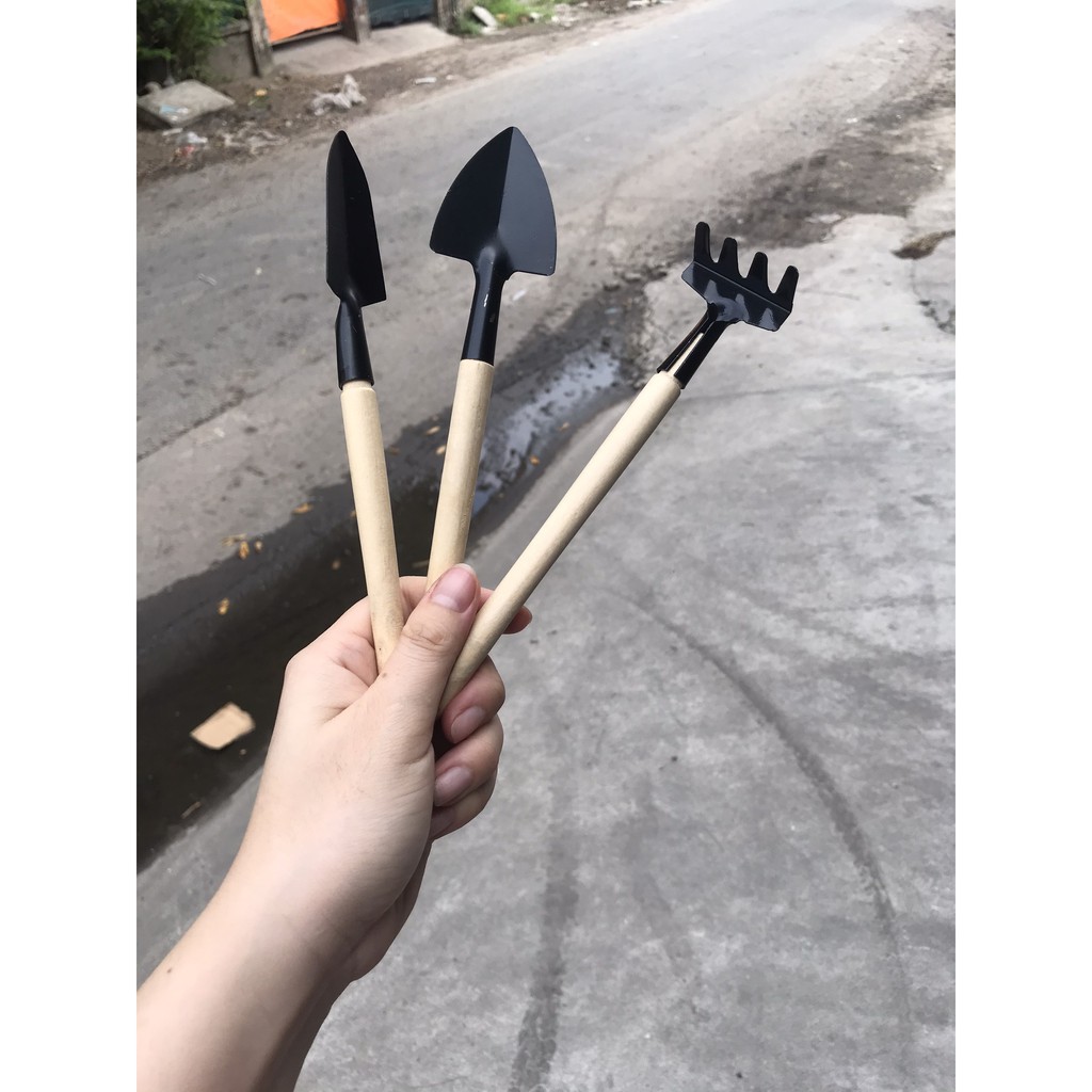 Bộ dụng cụ làm vườn mini 3 món tiện dụng