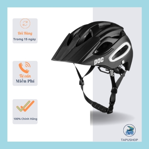 [FREESHIP] NÓN XE ĐẠP POC 07 ĐEN NHÁM