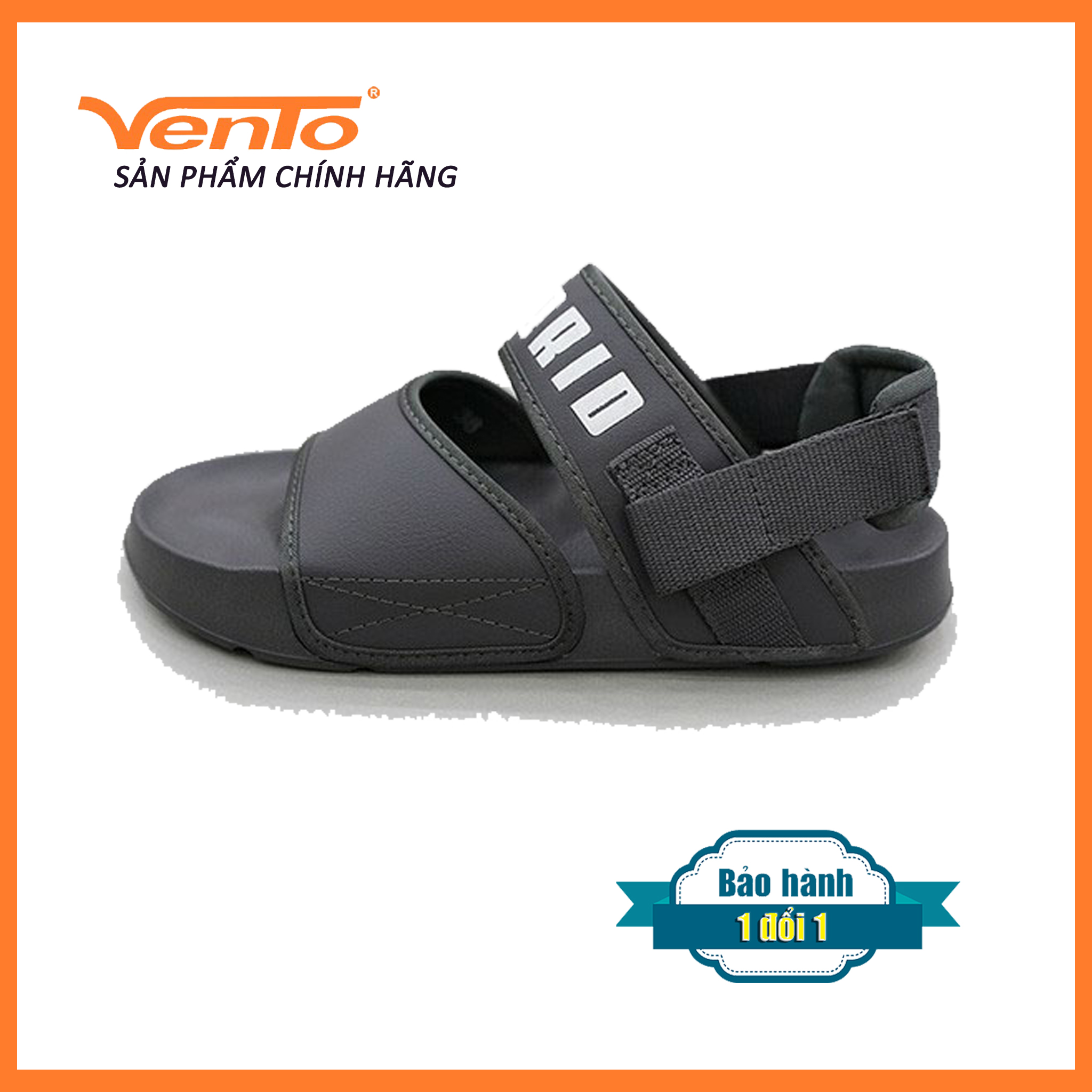 Giày sandal vento nam sd-fl17 màu xám tro bst2020