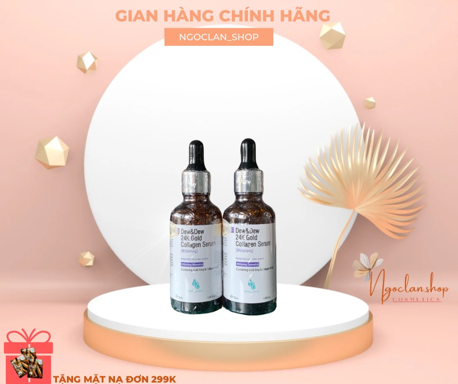 Serum Trắng Da Dew&Dew 24k Gold Collagen Whitening.Cam kết chính hãng 100%