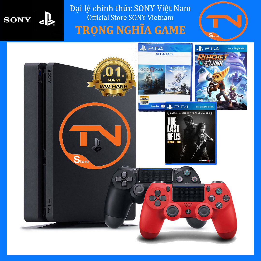 Máy PS4 Slim 2218B 1TB Megapack 1 - Chính Hãng Sony Việt Nam
