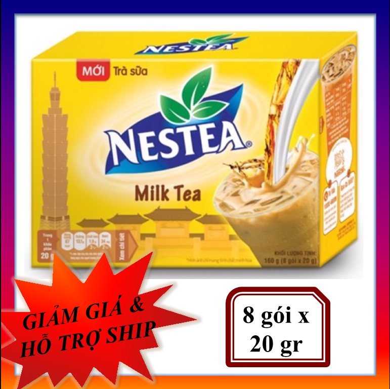 Nestea Milk Tea - Nestea Vị trà sữa hộp 160gr (8 gói x 20gr)