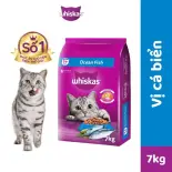 Thức Ăn Hạt Cho Mèo Trưởng Thành WHISKAS vị Cá Biển - 7kg - Dinh Dưỡng Hoàn Thiện & Cân Bằng Cho Mèo Từ 1 Tuổi trở Lên