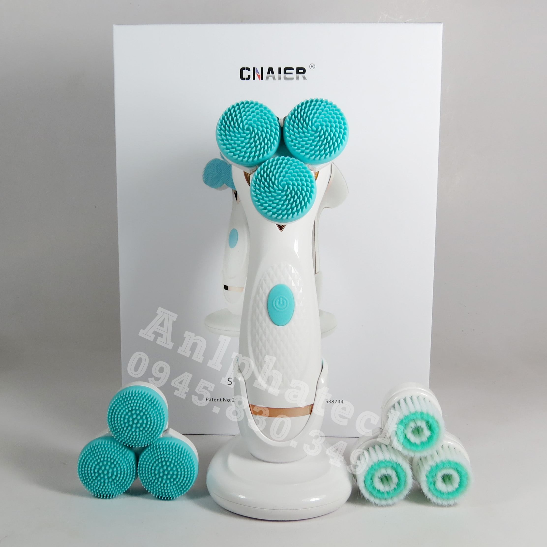 Máy rửa mặt cao cấp 3 đầu xoay đảo chiều cnaier ae-878 hàn quốc