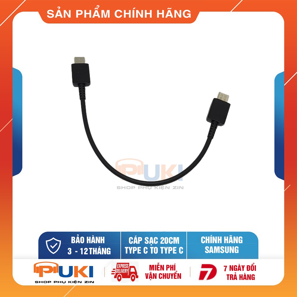 Cáp sạc usb type c to type c dài 20cm sạc nhanh samsung