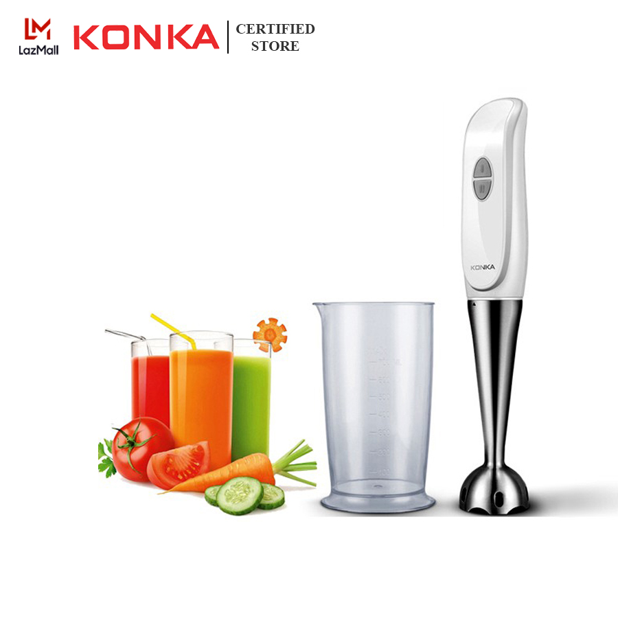Máy xay sinh tố cầm tay KONKA KJ - JH201B 200W máy xay đa năng dành cho hoa quả và thức ăn - chất liệu inox không gỉ an toàn sức khỏe
