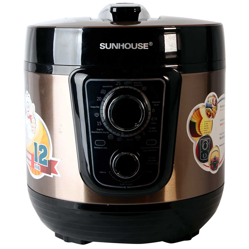 Nồi áp suất điện 5l sunhouse shd1659+ lòng nồi