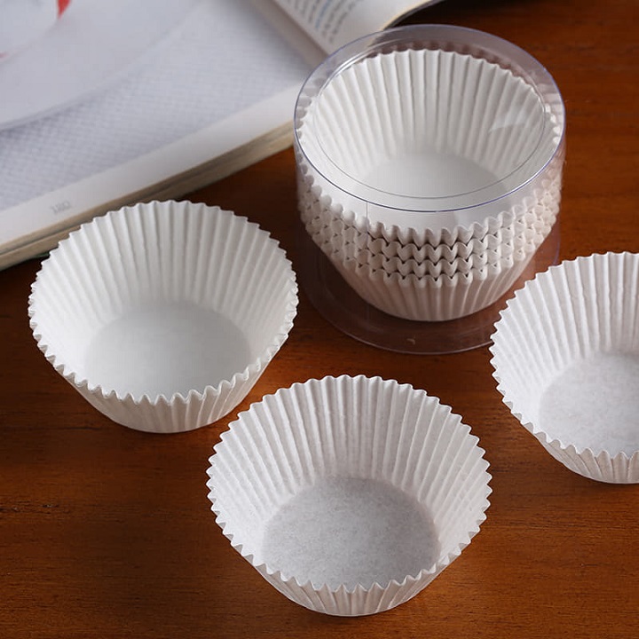 Giấy lót bánh muffin, cupcake giấy màu trắng số 10 - 500 cái