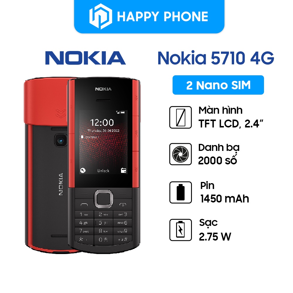 Điện thoại nokia 5710 4g - hàng mới, nguyên seal, bảo hành chính hãng