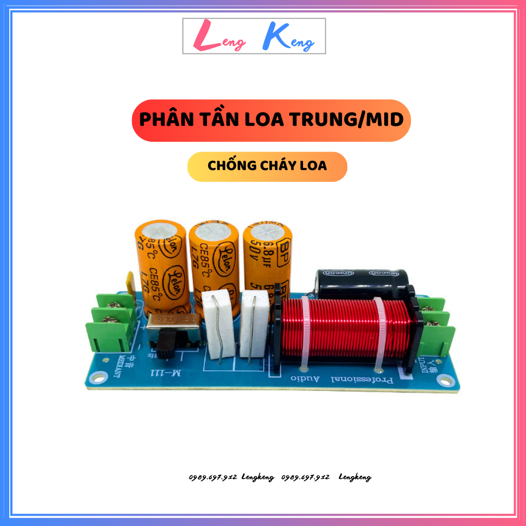 Phân tần loa mid | mạch phân tần loa trung m-111 giúp tăng lời cho dàn âm thanh dùng được cho loa mid 10,12,16,20,25