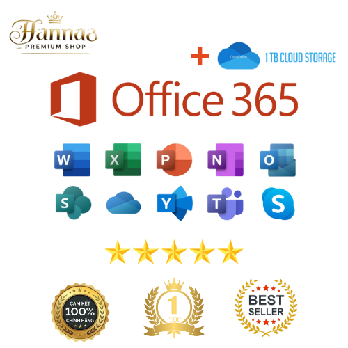 Office 365 Bản Quyền - Full Bộ Ứng Dụng Word, Excel, PowerPoint, Outlook - Bộ Công Cụ Văn Phòng Cao Cấp