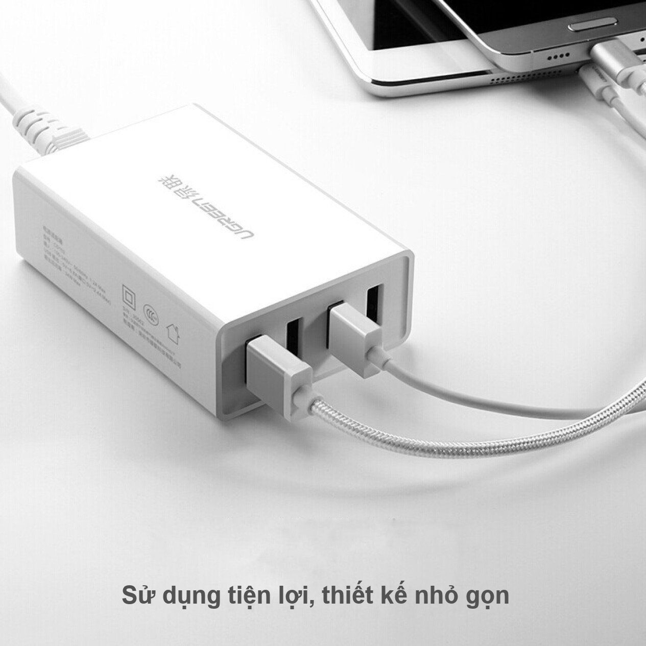 Trạm sạc 4 cổng USB, hỗ trợ sạc nhanh QC/FCP UGREEN CD102 Trạm sạc 4 cổng USB, hỗ trợ sạc nhanh QC/FCP UGREEN CD102