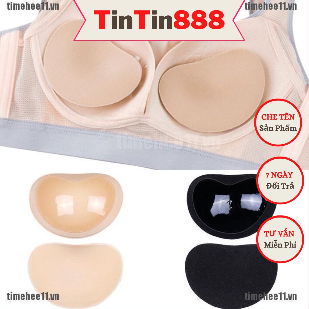 Bộ 2 miếng độn tăng size nâng ngực dán chắc chắn dùng nhiều lần - Miếng độn ngực silicon bikini áo tắm biển, dán độn nâng ngực- TinTin888