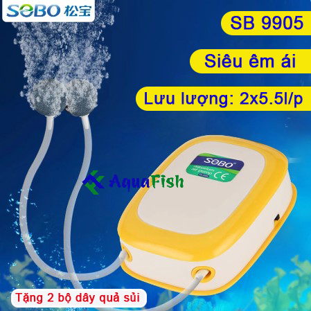 Máy sủi oxy bể cá 2 vòi sobo sb 9905, 1 vòi sobo sb 9903