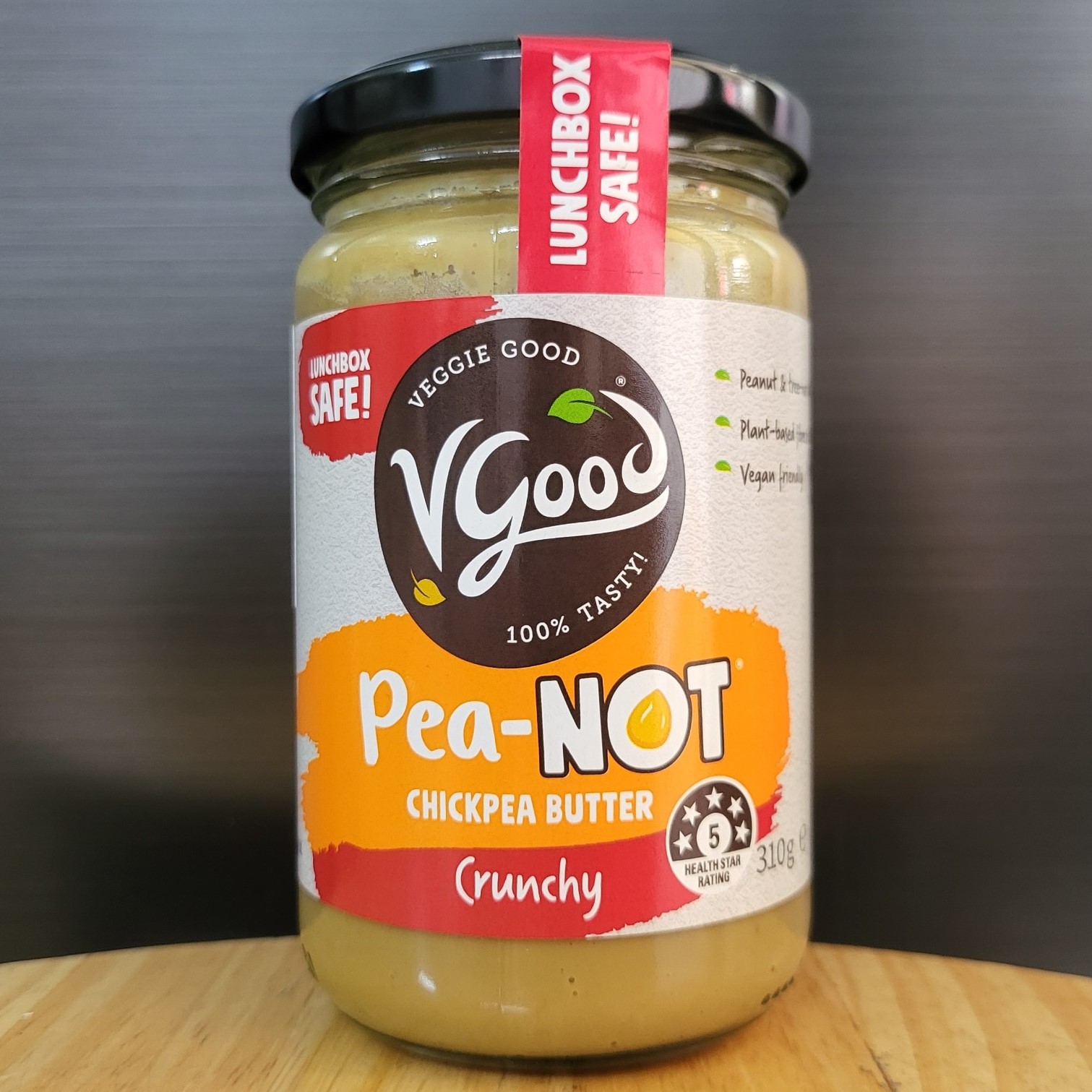 VGOOD - Lọ ĐỎ 310g - BƠ ĐẬU GÀ HẠT / THỔ NHĨ KỲ / Pea-not Chickpea Butter Crunchy