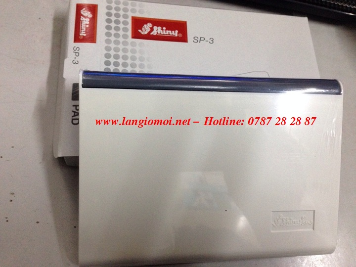 Hộp dấu - tampon shiny sp-3 - mực xanh - đỏ - đen