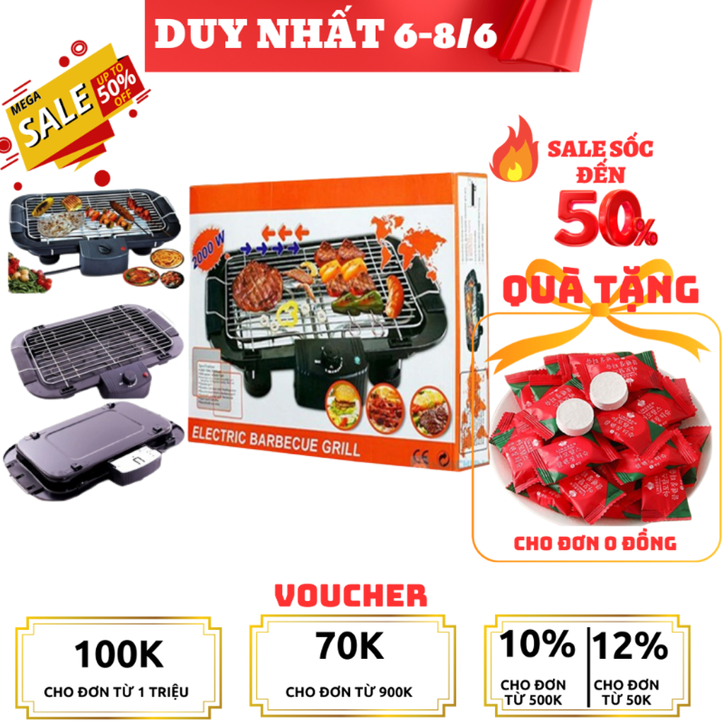 Bếp nướng không khói, bếp nướng điện - bảo hành 12 tháng - bếp nướng không khói-