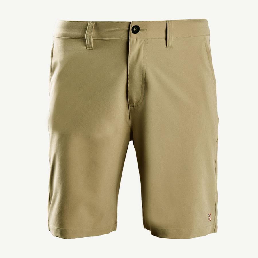 Quần short thể thao nam quần đùi thun nam polyester cao cấp Breli - BQS9008-1C-EW (Vàng)