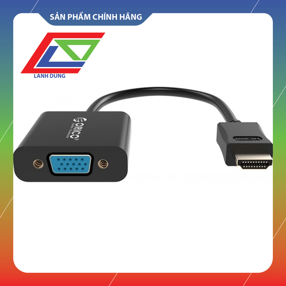 Chính hãng orico bộ chuyển đổi hdmi sang vga đen dhtv-c20-bk