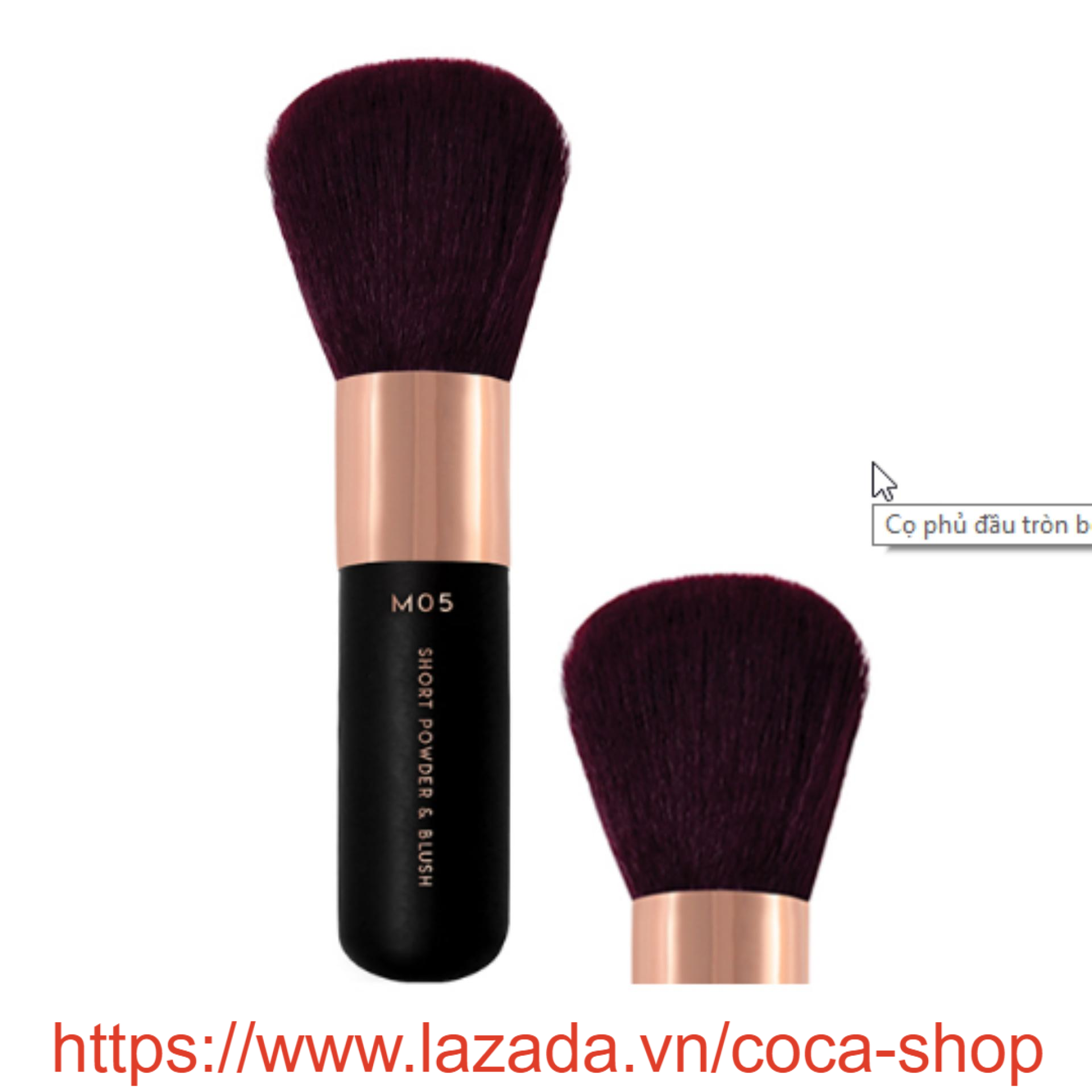 Cọ phủ đầu tròn bỏ túi vacosi - m05