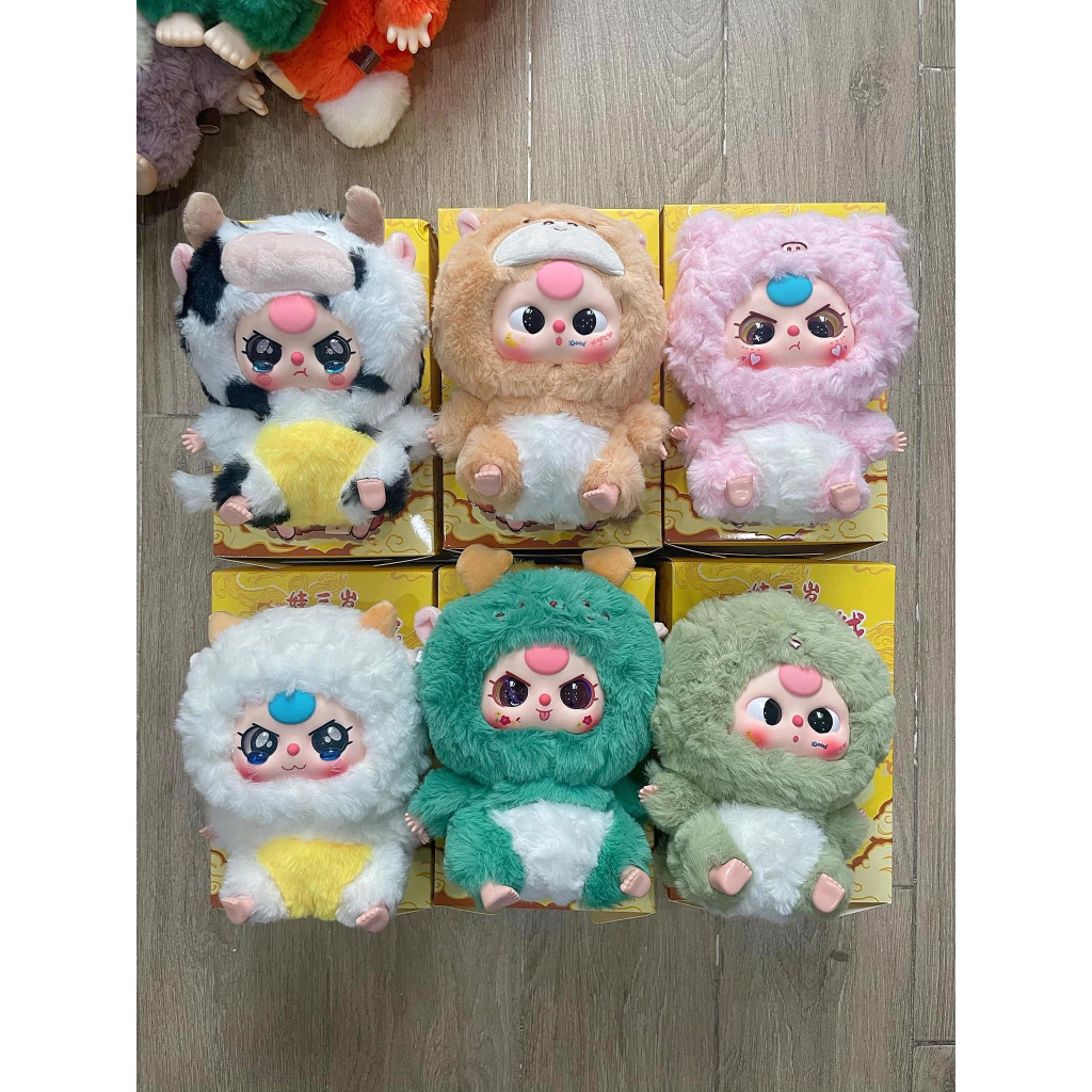 Blindbox Baby Three 12 Con Giáp, Full Box Giao Hộp Ngẫu Nhiên, Hàng Cao Cấp Túi Mù Làm Quà Tặng