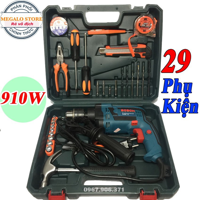 Vali khoan bosh gsb 910w model 2020 lõi đồng