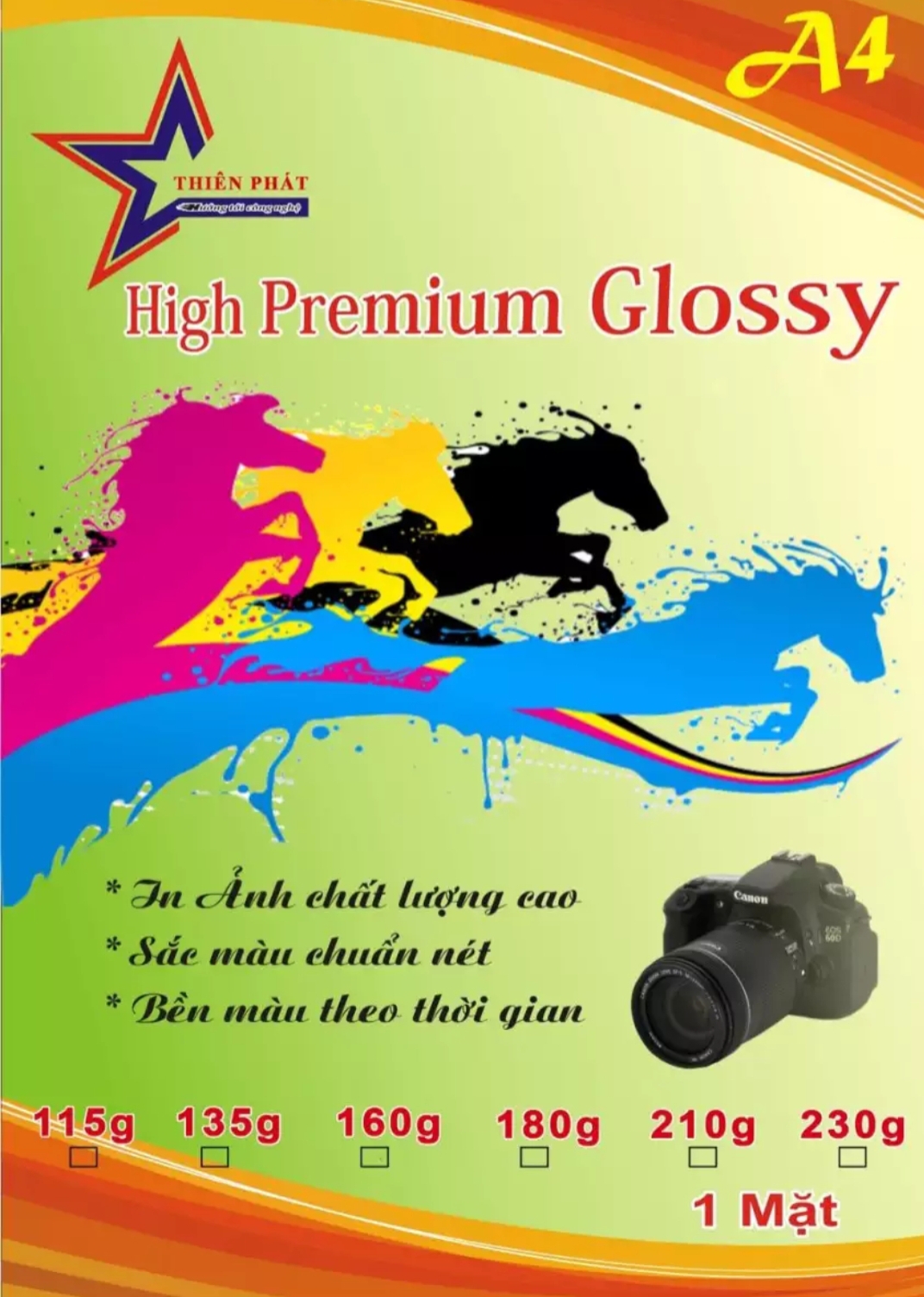 [HCM]Giấy Golssy (bóng) 1 Mặt A4