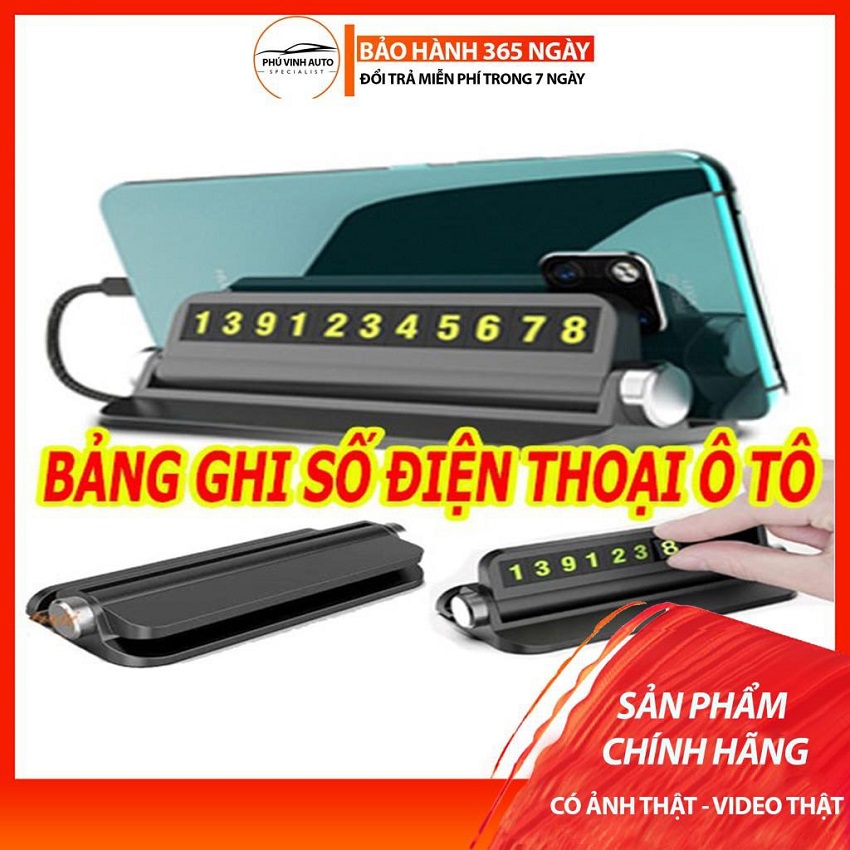 [HCM] Bảng ghi số điện thoại cho ô tô khi dừng đỗ có kèm giá đỡ điện thoại Bảng số điện thoại phản quang dành cho xe hơi đa năng