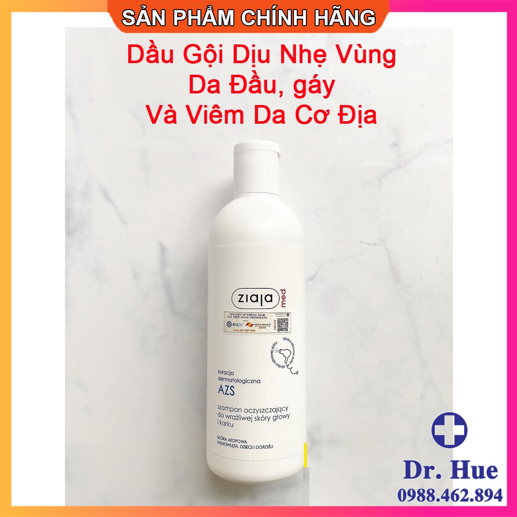 Dầu gội Ziaja med atopic dermatitis cleansing shampoo 300ml - sạch tóc và dịu nhẹ vùng da đầu gáy, sản phẩm được chiết xuất từ các thành phần tự nhiên, an toàn và không gây kích ứng cho người dùng
