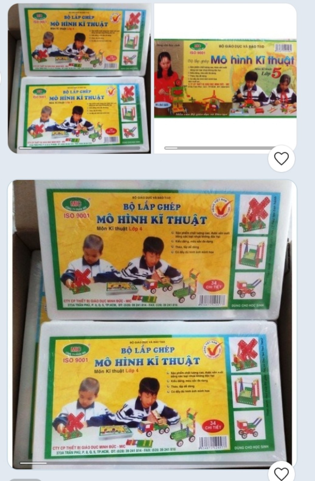 bộ lắp ghép mô hình kĩ thuật lớp 4, lớp 5 của mic chuẩn bền đẹp