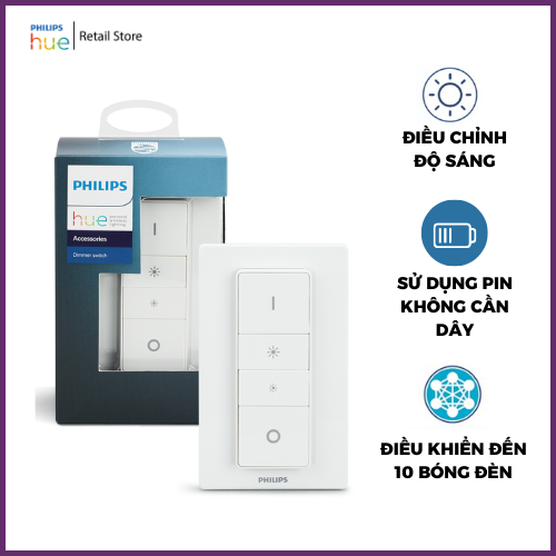 Philips Hue Smart Wireless Switch with Remote Installation-Free Exclusive