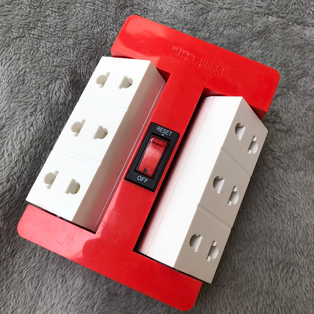 Ổ cắm Xoay 90° Điện Quang ĐQ ESK RT 6 (6 lỗ)