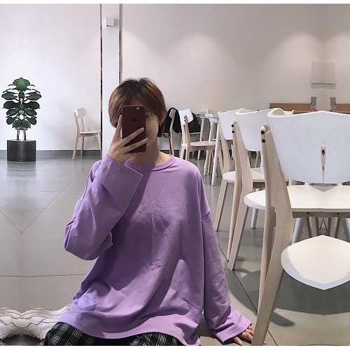 ÁO DÀI TAY TRƠN 10 MÀU PASTEL UNISEX - ÁO THUN NỈ TRƠN HOT