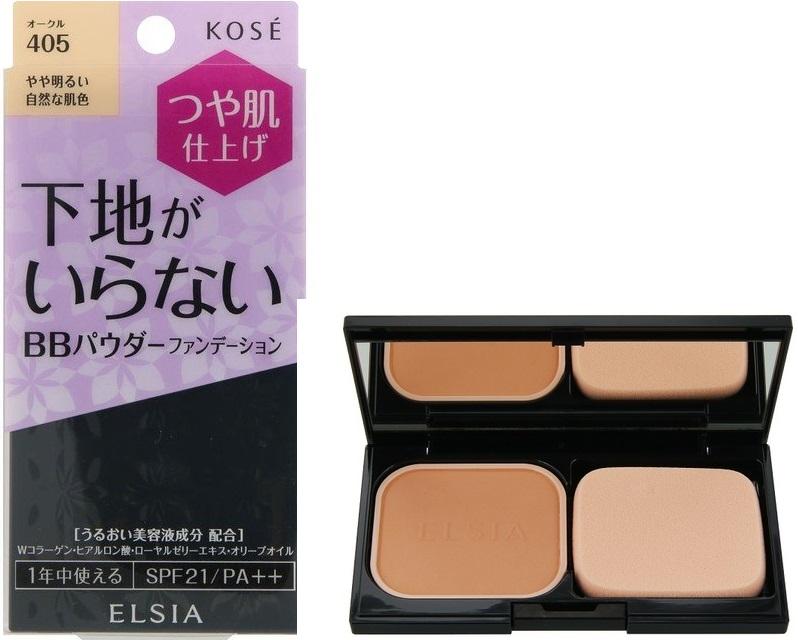 Phấn phủ siêu mịn kose elsia platinum bb powder foundation spf 21 pa++
