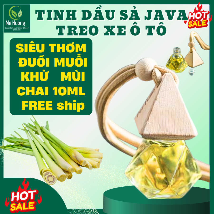 Tinh Dầu Sả Java Treo Tự Động Khuếch Tán Hương Thơm