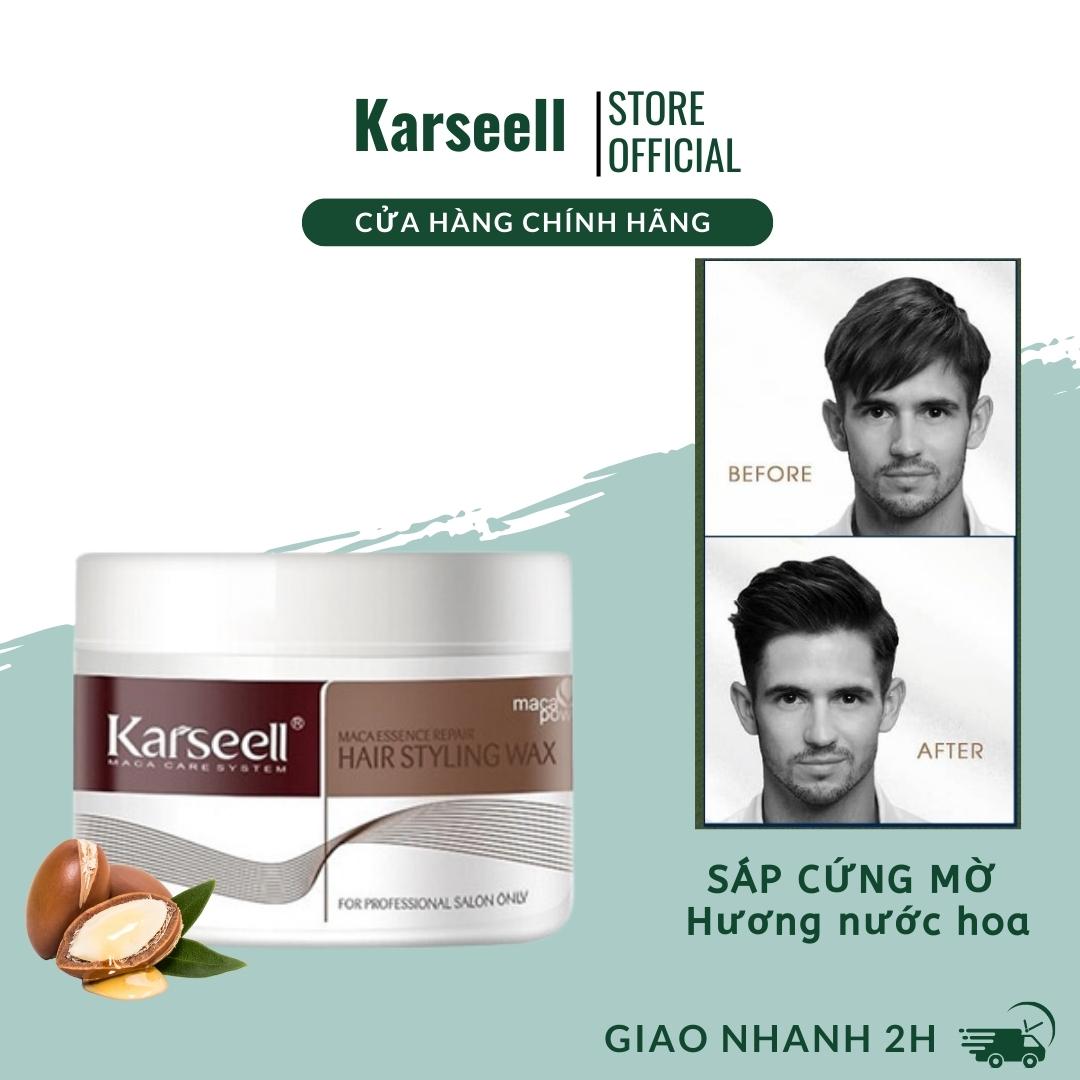 Sáp vuốt tóc nam tạo kiểu cứng giữ nếp tóc cả ngày dài Karseell Maca Essence Hair Styling Barbershop Wax 100ml Wax tạo phồng tóc hương nước hoa cao cấp