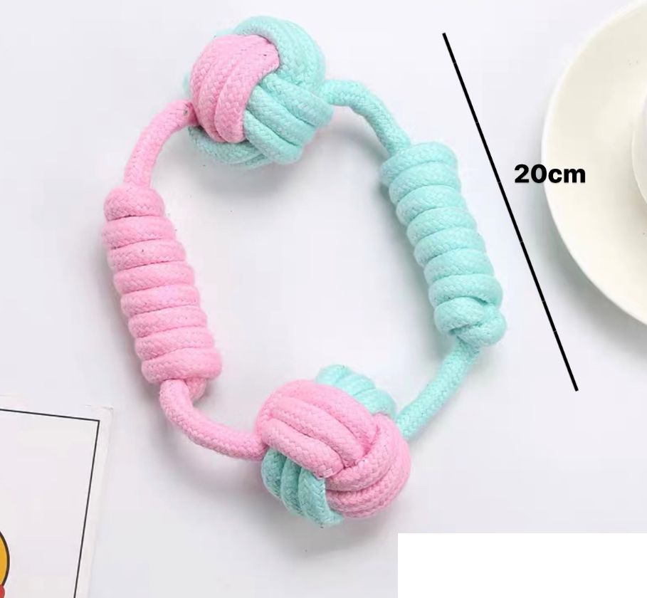 Đồ chơi gặm xương bện dây thừng, cho cúng cưng nhai gặm sạch răng