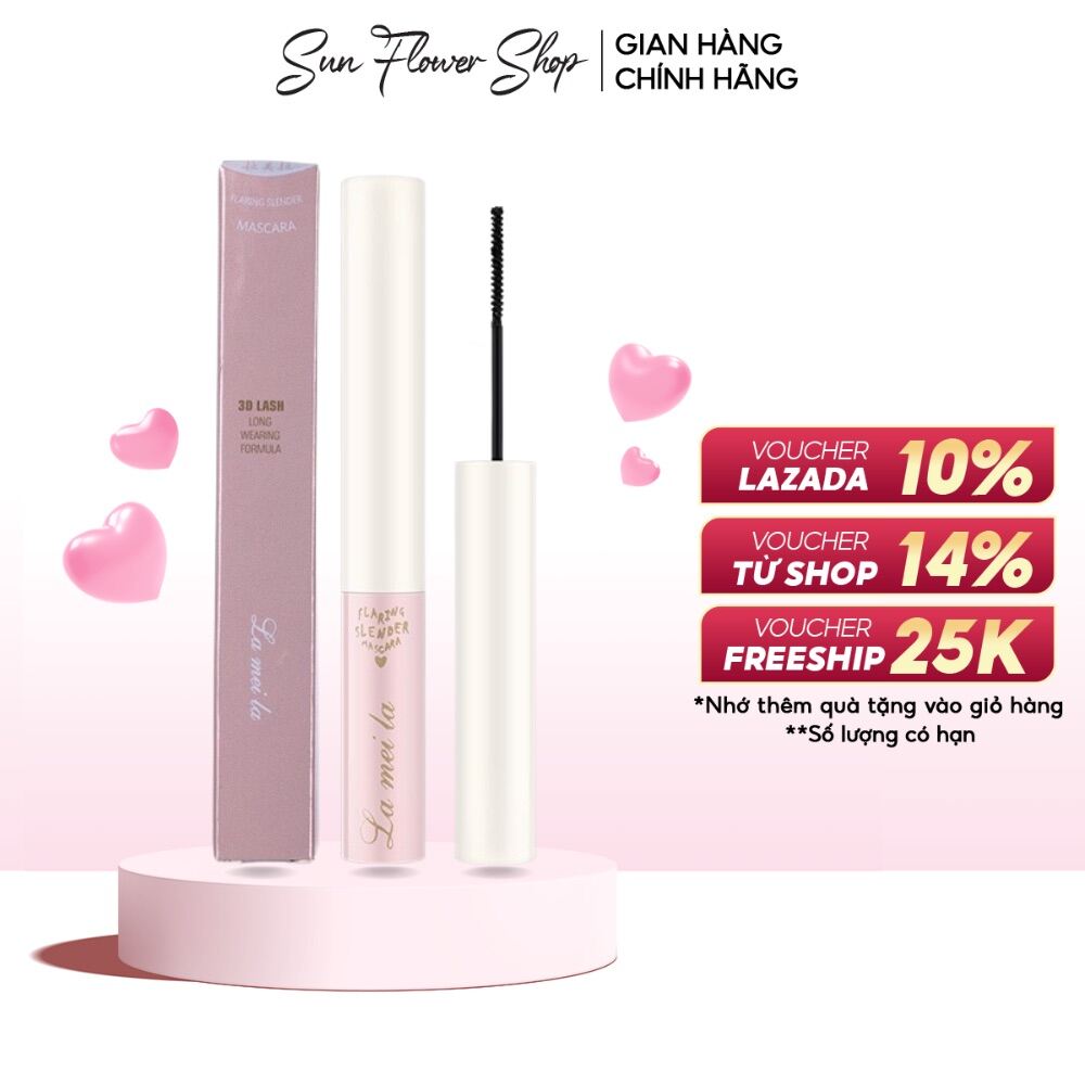 Mascara Siêu Mảnh tơi mi Lameila vỏ Hồng A140